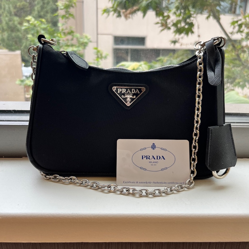 Black Prada Nylon Tessuto Bag